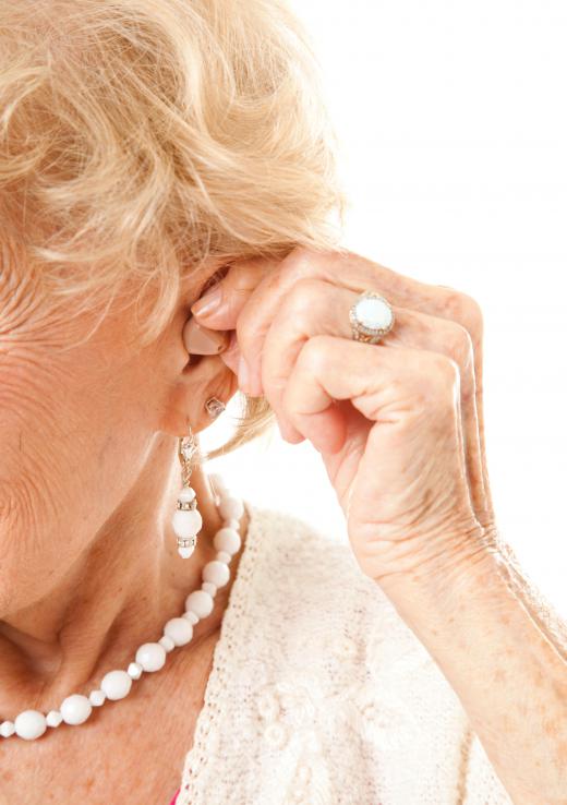 A hearing aid is a common device to resolve hearing problems.