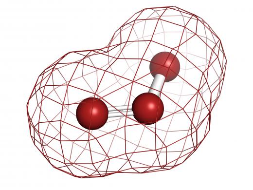 Ozone molecule. Some air purifiers create ozone, which can be harmful.