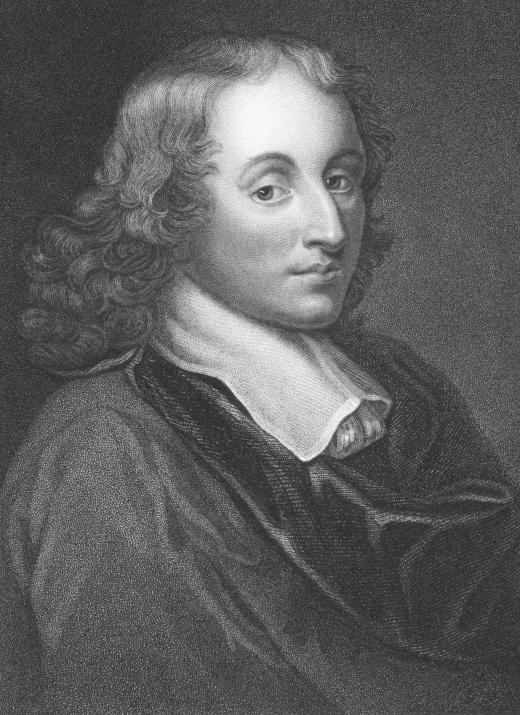 Blaise Pascal developed a mechanical calculator, which was a precursor to an adding machine.