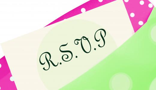 Addressing software can be used to address envelopes for RSVP cards.