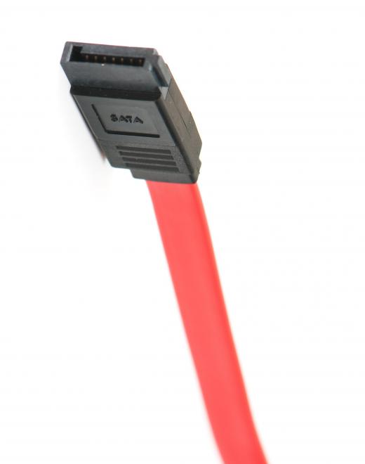 A SATA cable, which can be used to connect to a hard drive.