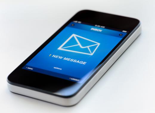 Most mobile devices can send and receive email.