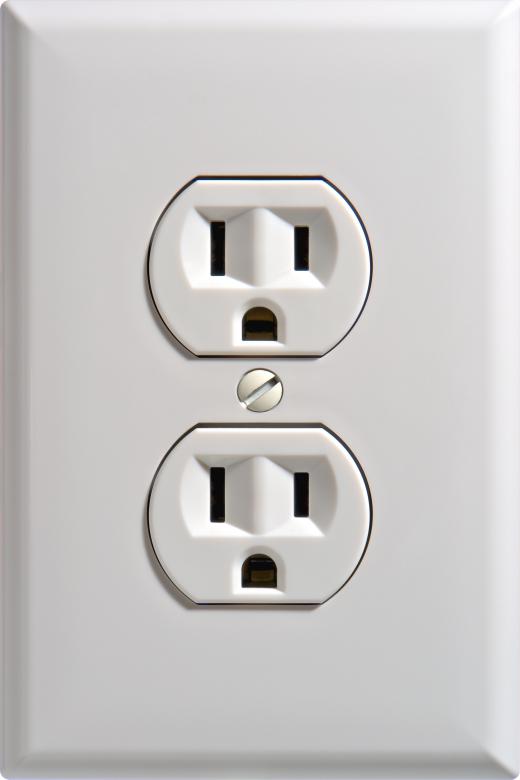 A socket that can accept an AC power plug.