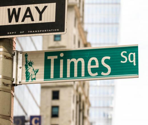 Times Square in New York is home to a countdown timer on New Year's Eve.