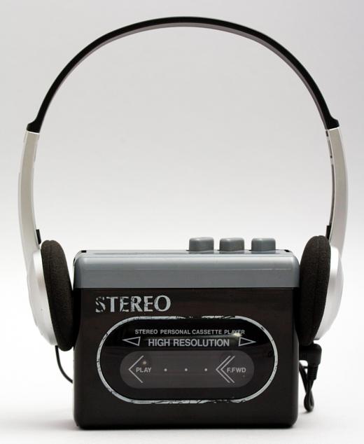 The first portable audio players were released in the 1980s and played cassette tapes.