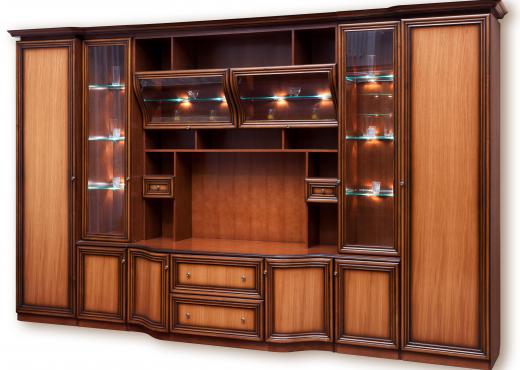 Cabinet design software may be used to design entertainment centers.