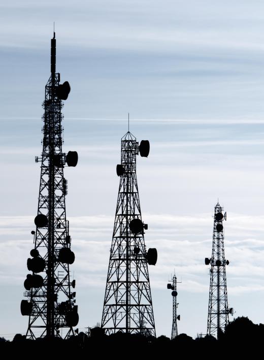 Telecommunications towers for radio and television.