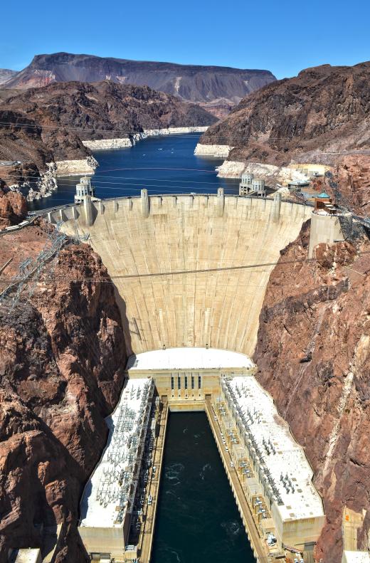 The Hoover Dam is used to generate hydroelectric power.