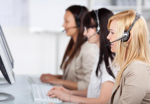 A virtual call center may operate out of a small office.