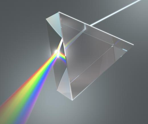 Monoculars use two prisms to orient an image the right way up.