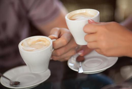 A great first date idea is meeting for a cup of coffee.