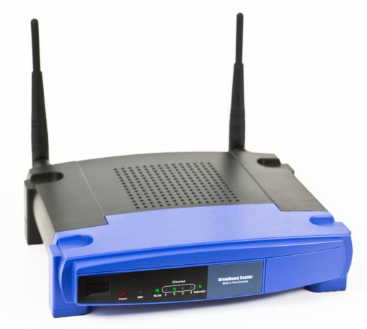 A wireless router, which interacts with a network interface card.